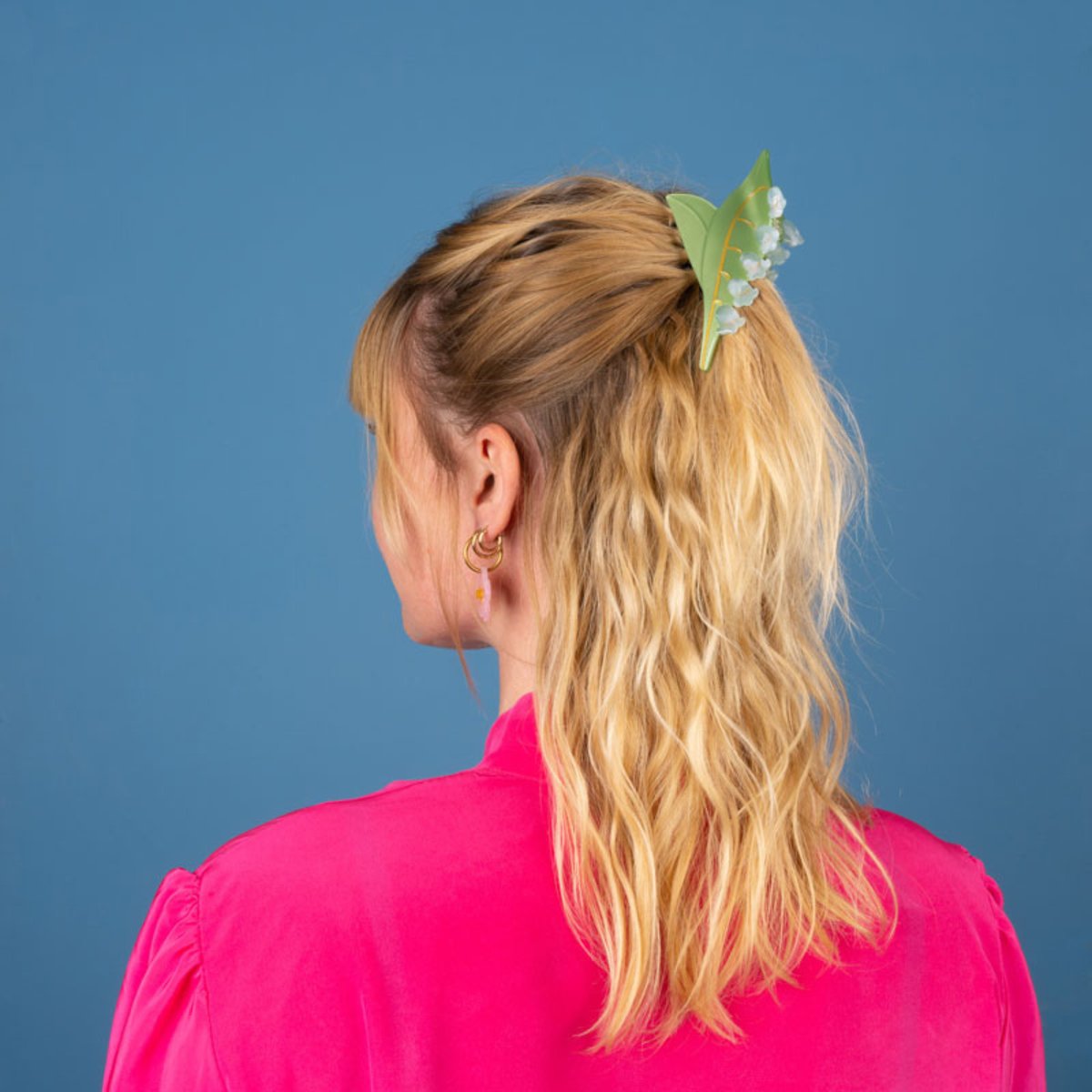 Pince à cheveux MUGUET vert et blanc, COUCOU SUZETTE
