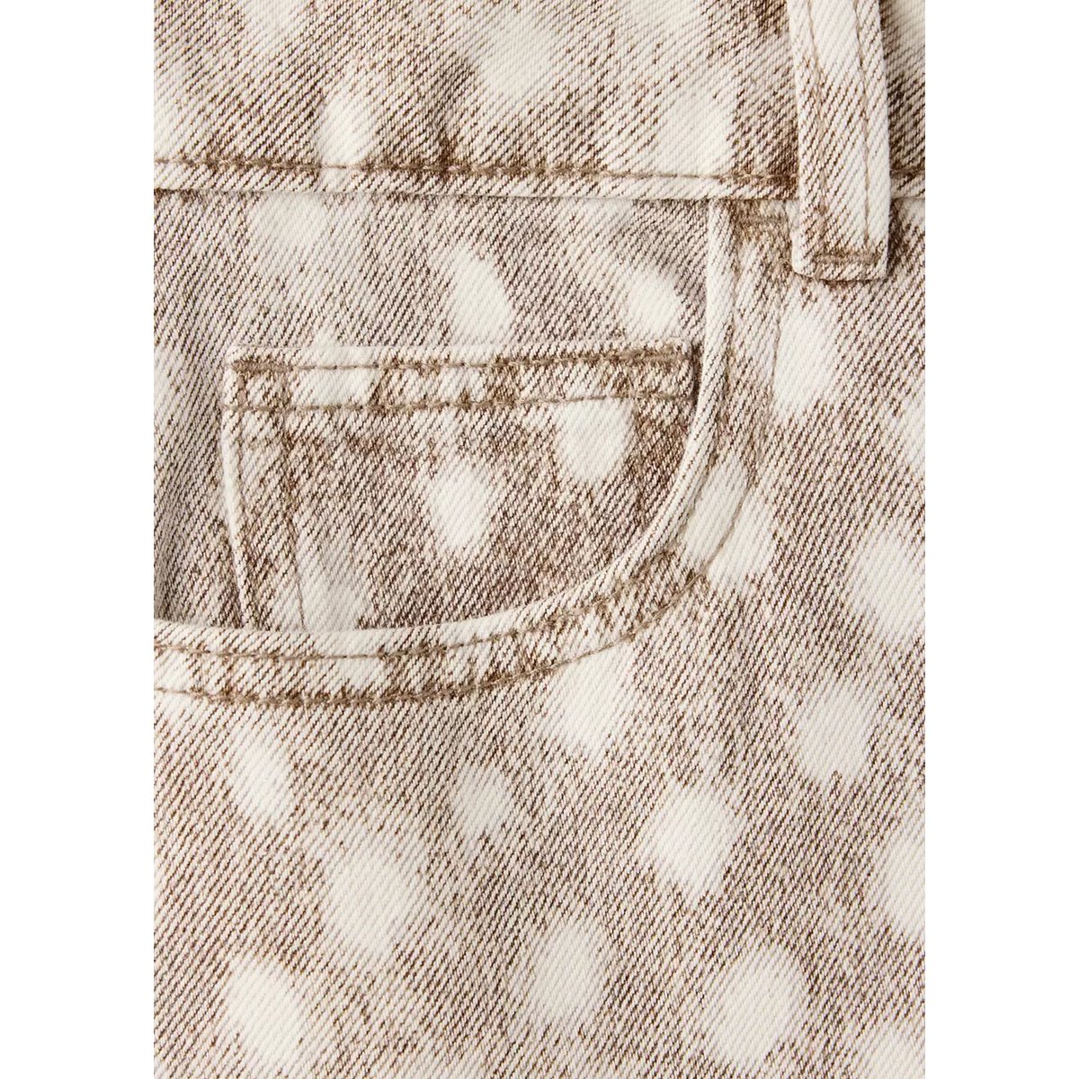 Jean droit imprimé cerf marron, MANGO TEEN
