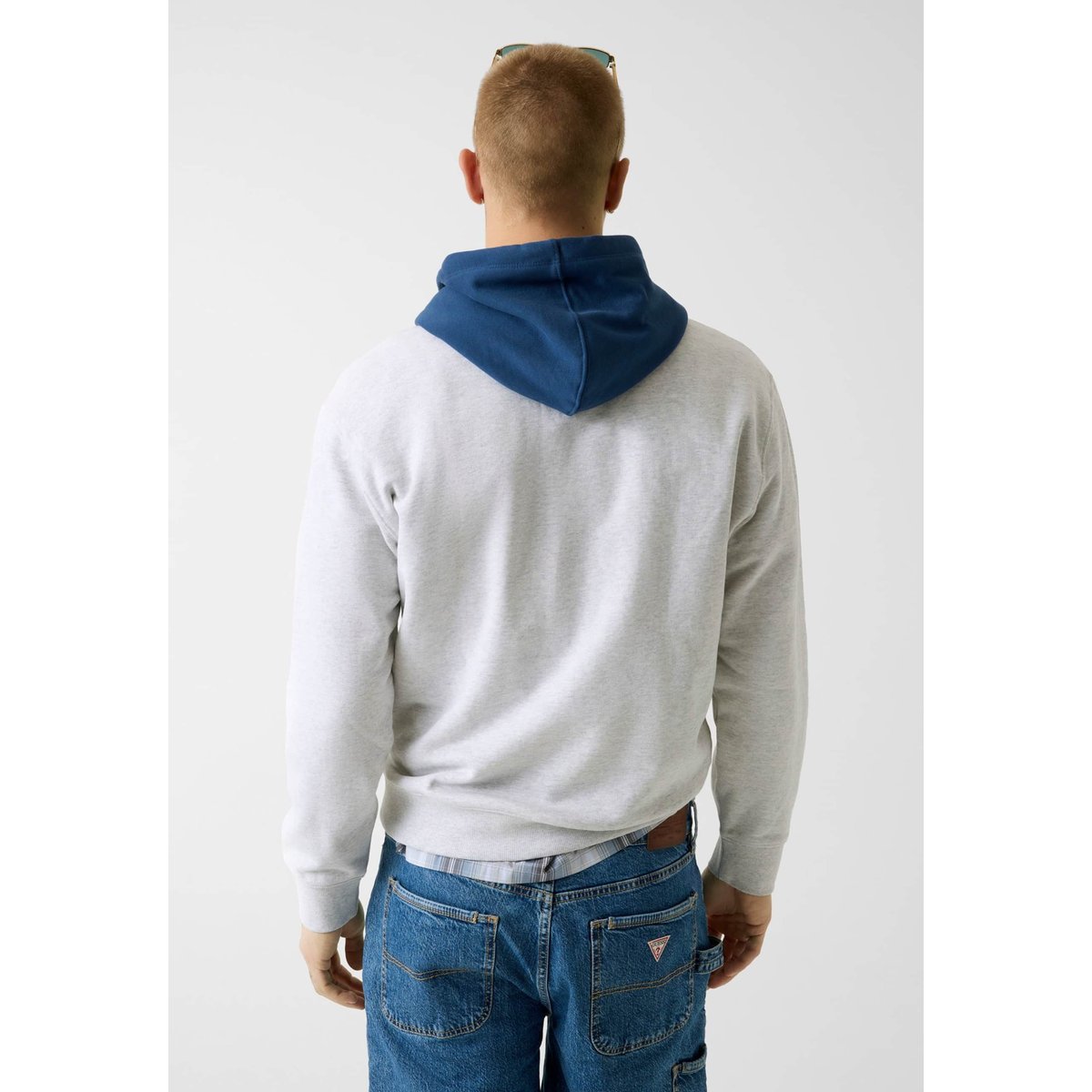 Sweat À Capuche gris clair, GUESS
