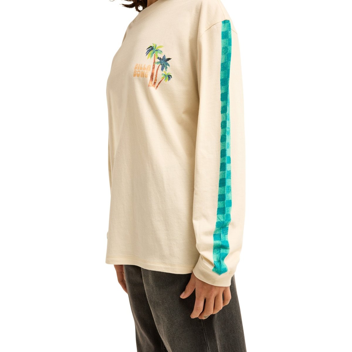 T shirt manches longues ON VACAY blanc white cap, BILLABONG