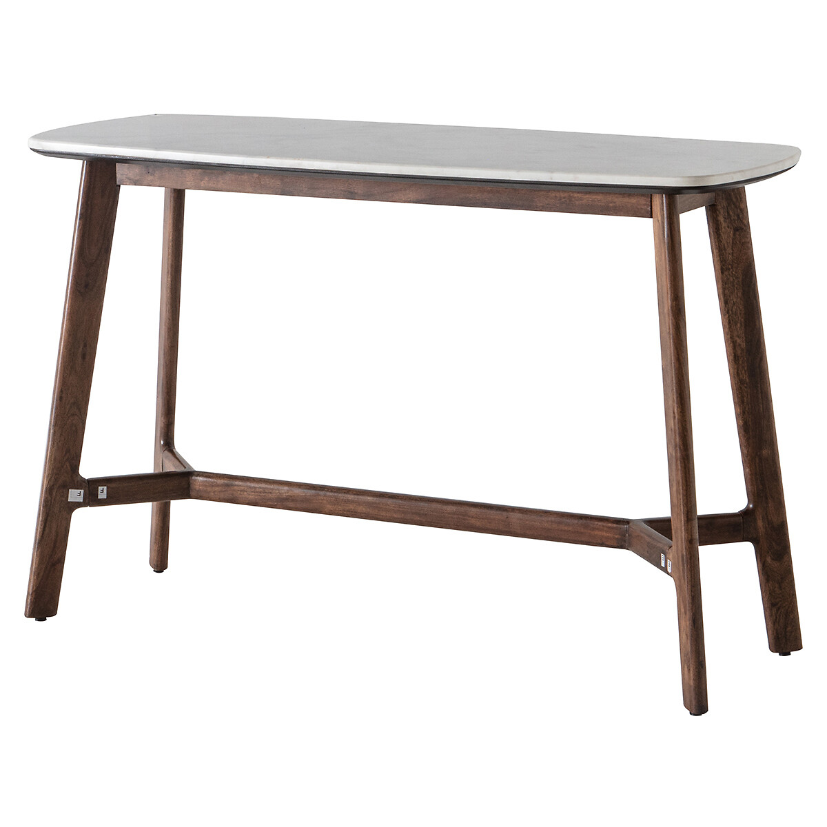Dhuburi Marble & Walnut Console Table dark wood, ÉDITÉ