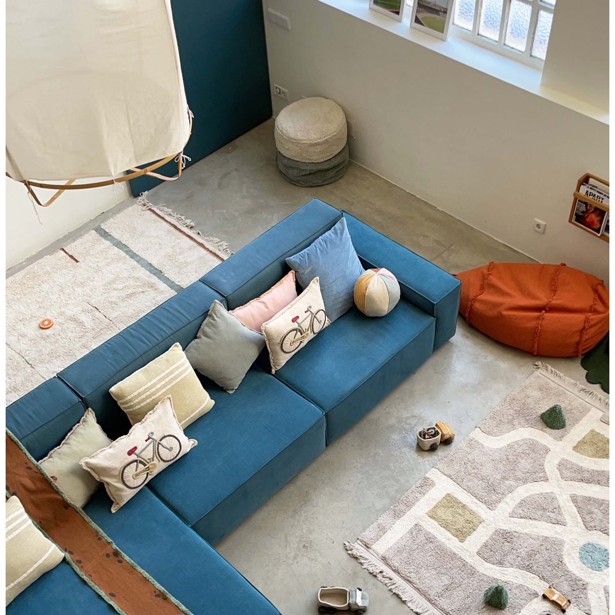 Coussin pour enfants Boule ECO-CITY multicolore, LORENA CANALS