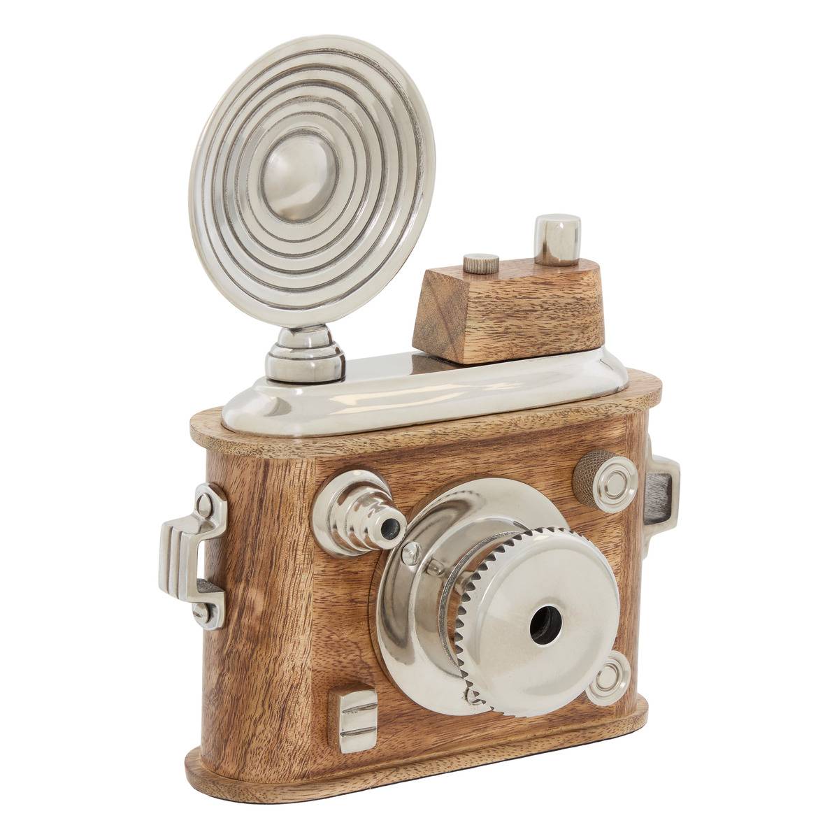Appareil photo déco en aluminium JOHAN marron, ATMOSPHERA