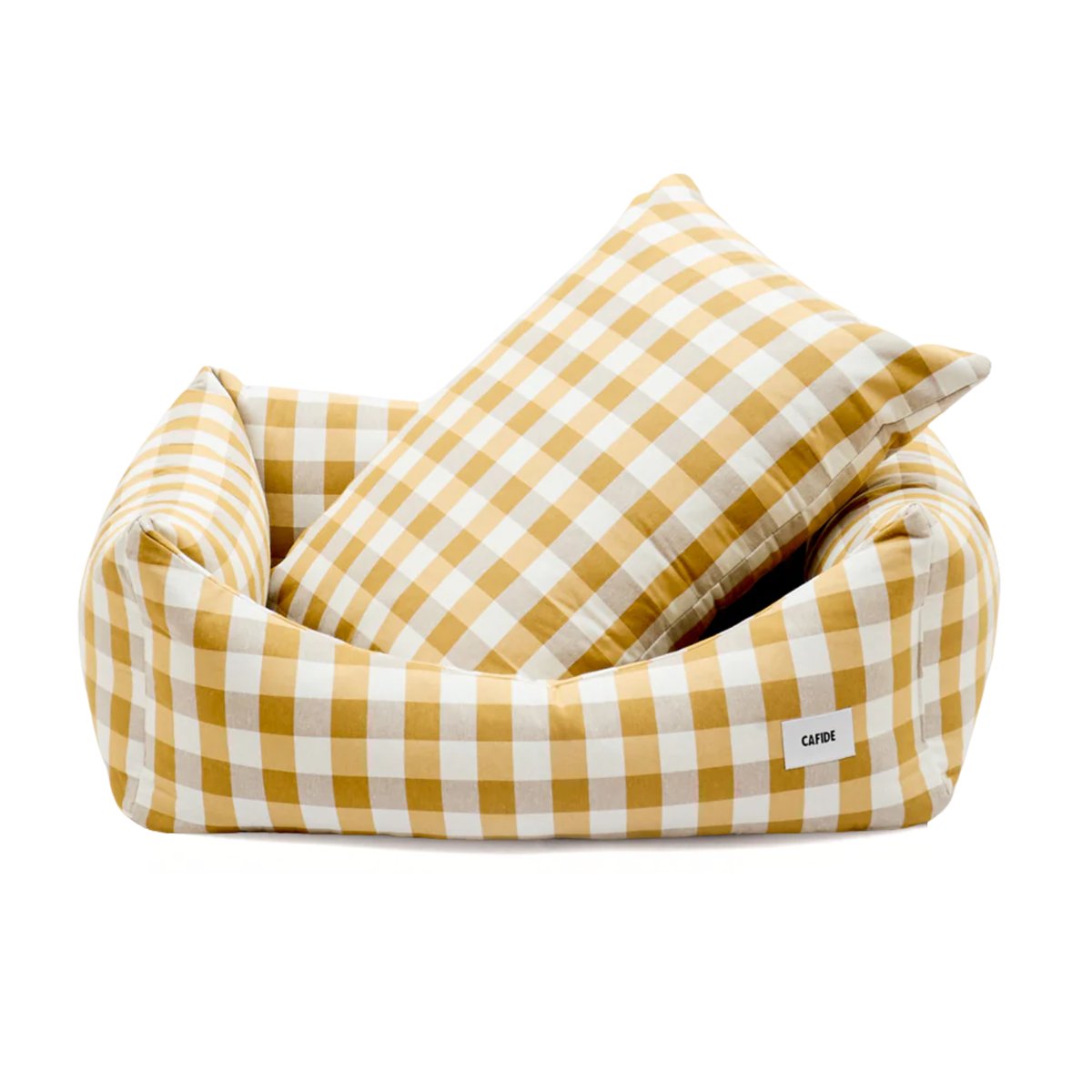 Panier pour chien vichy, SNOZY moutarde, CAFIDE