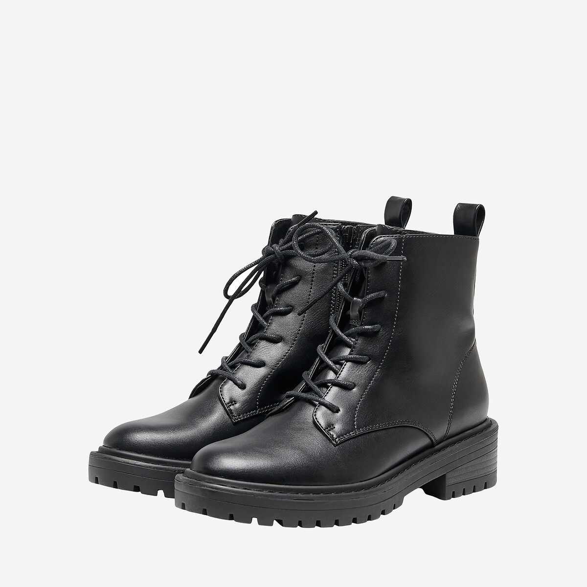 Bold Ankle Boots with Lace-Up Fastening black, ONLY SHOES