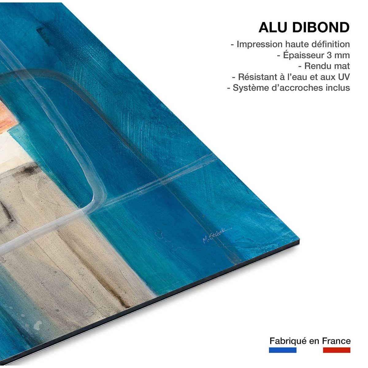 Tableau passage bleue tableau alu dibond, HEXOA