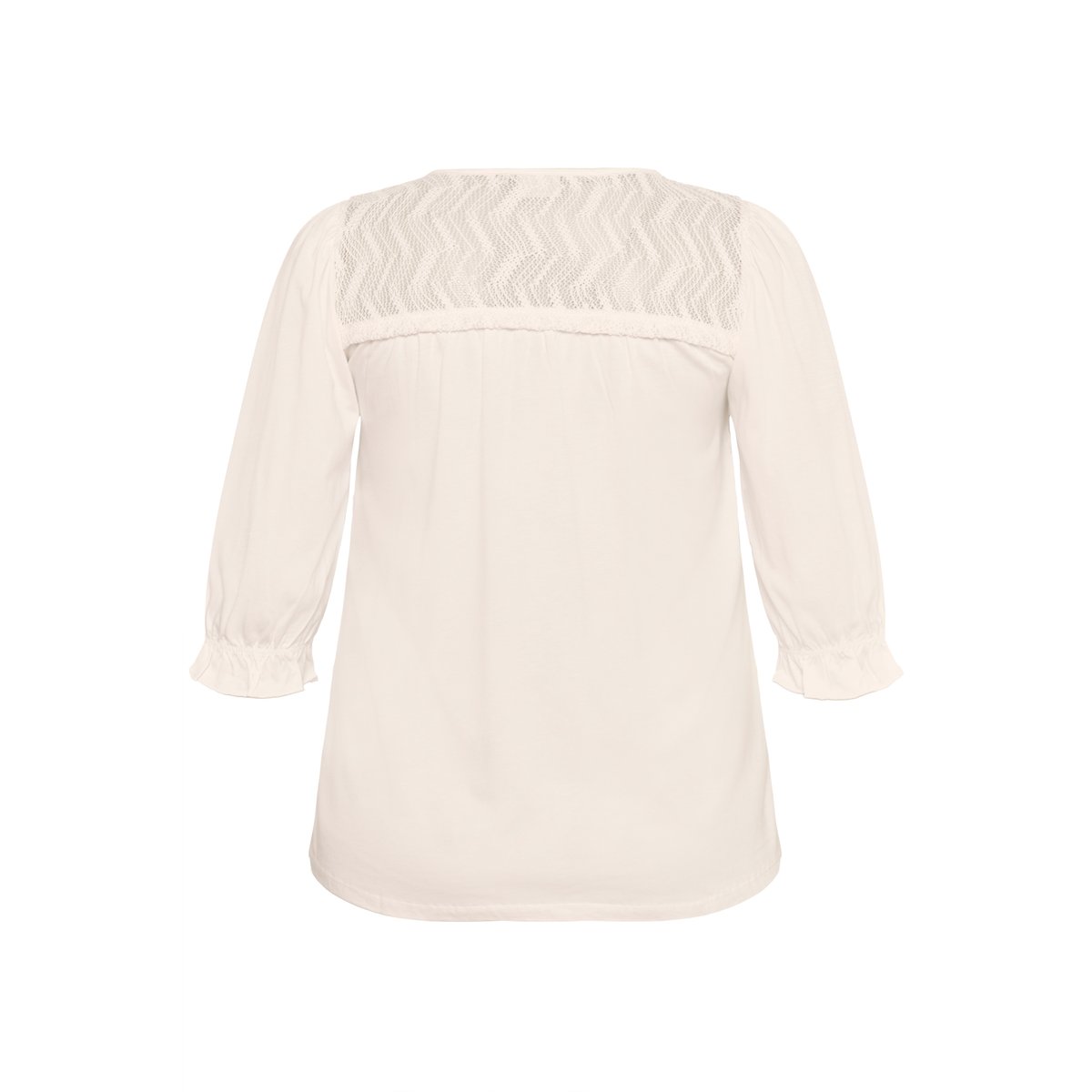 Blouse with long sleeve blanc chalk, KAFFE CURVE
