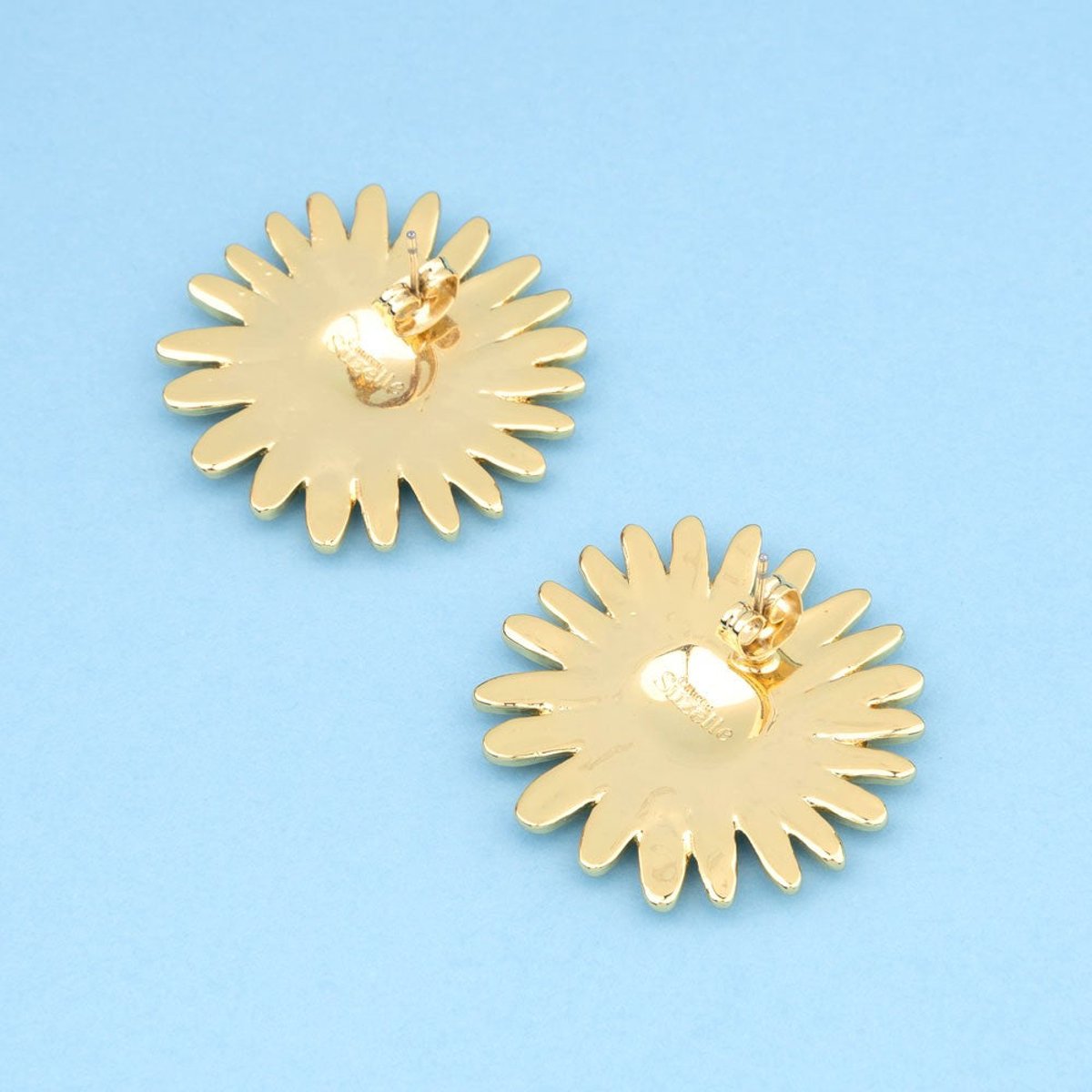 Boucles d'oreilles TOURNESOL doré, COUCOU SUZETTE