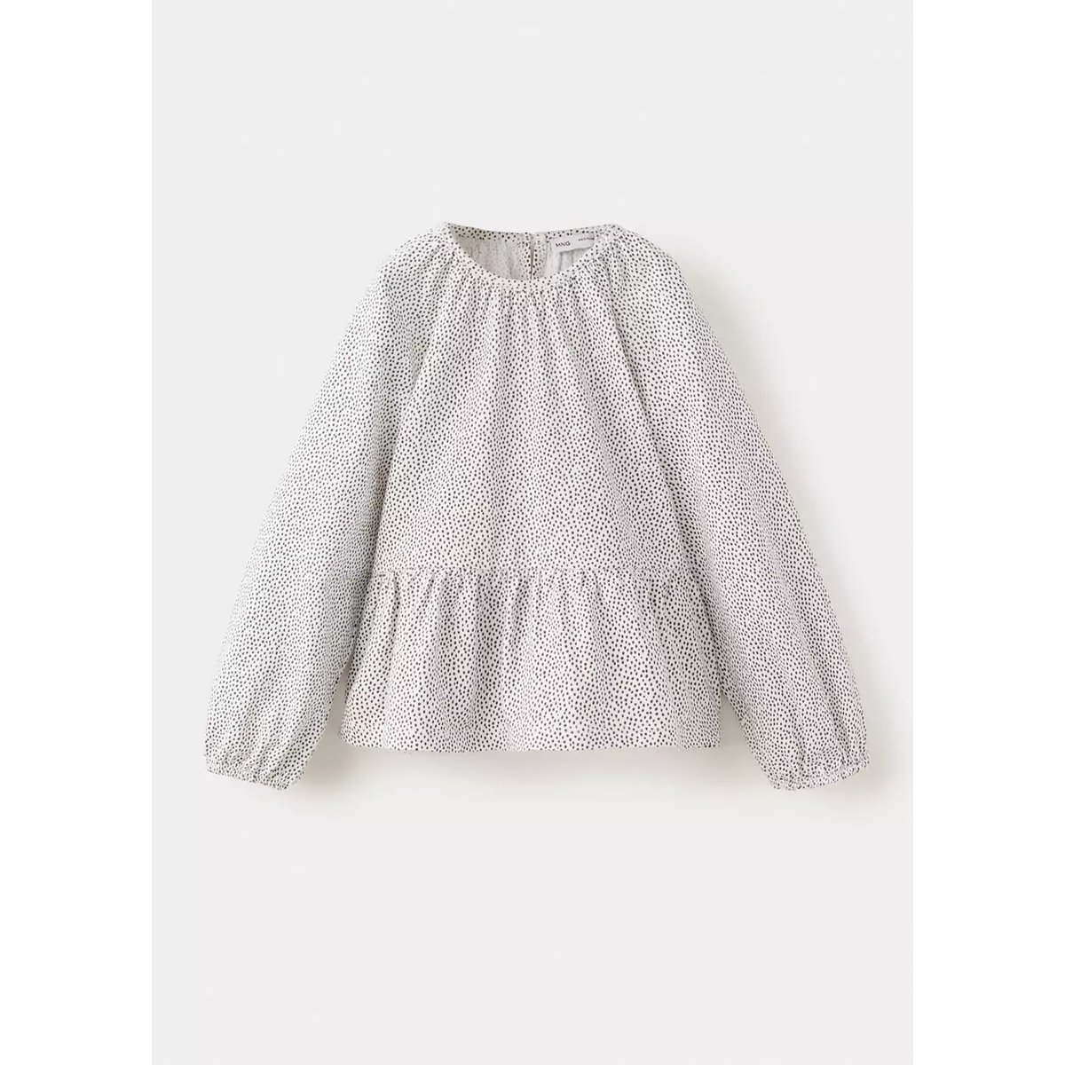 Blouse en coton imprimée blanc cassé, MANGO BABY