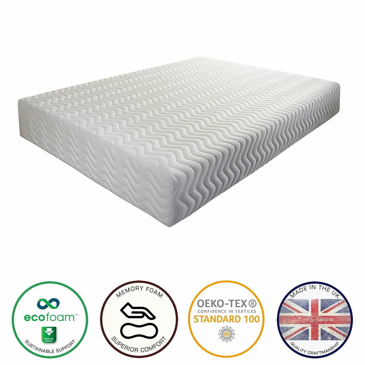 Otho Anti Allergy Kids Foam Mattress with OEKO-TEX Fabric white, ASPIRE