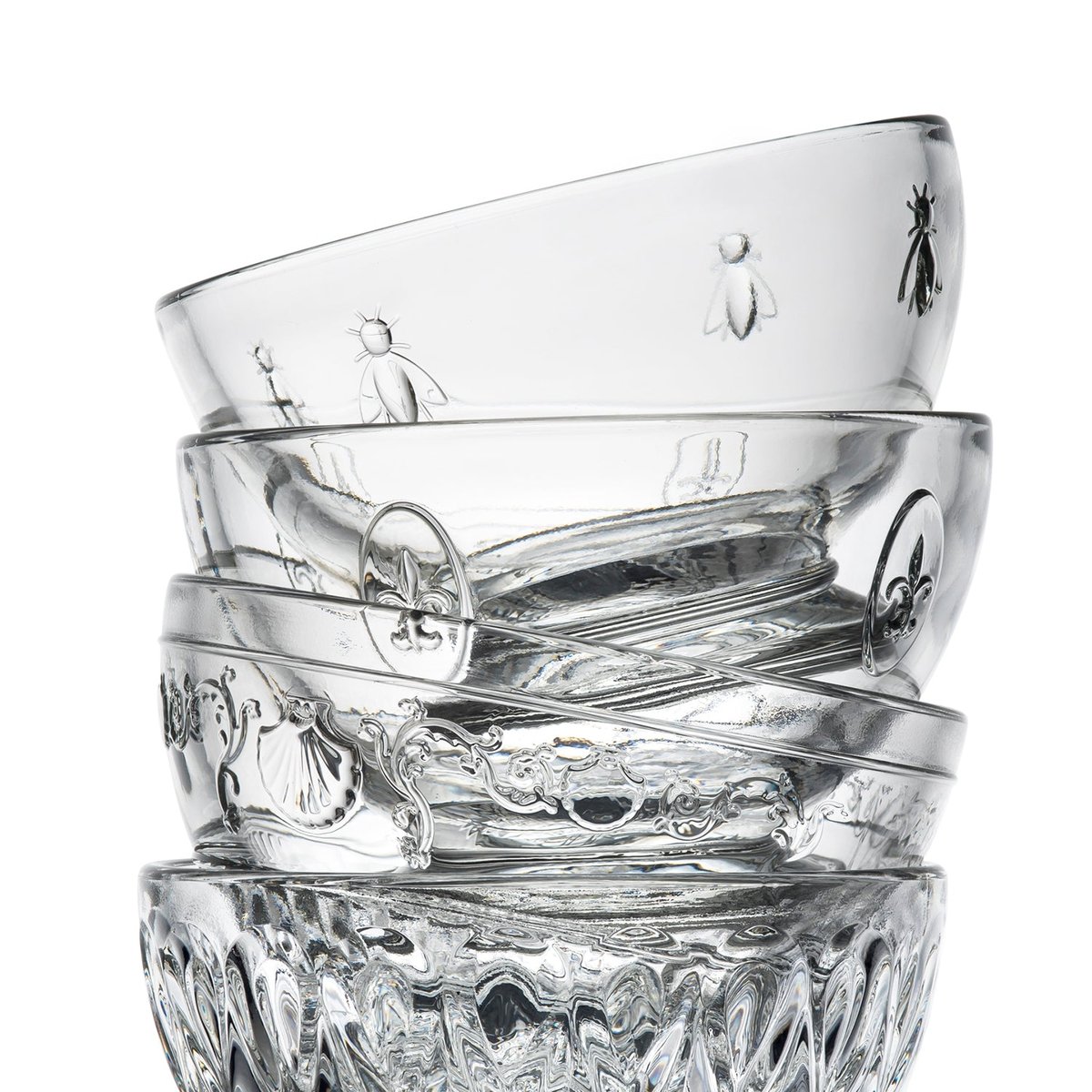 Lot de 6 bols, ABEILLE transparent, LA ROCHERE