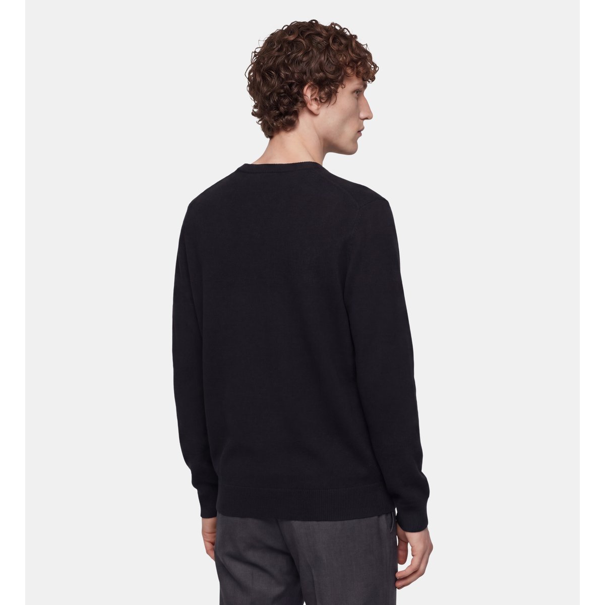 Pull lambron en laine noir, GALERIES LAFAYETTE