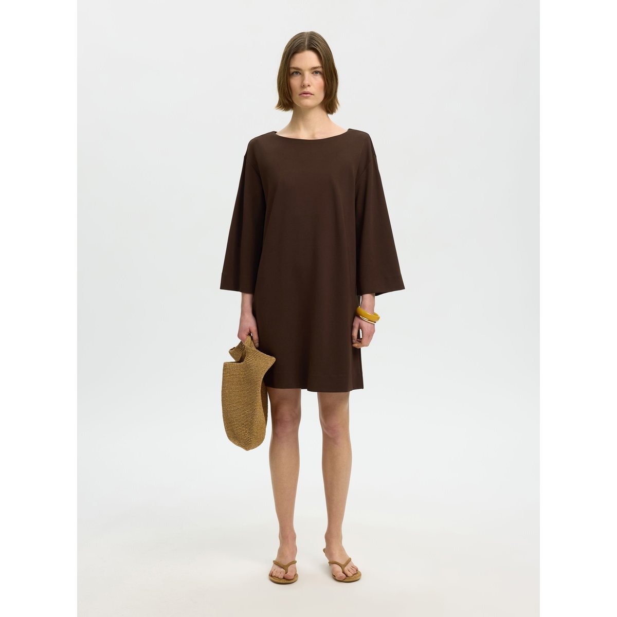 Mini-Robe marron - delicioso, SELECTED