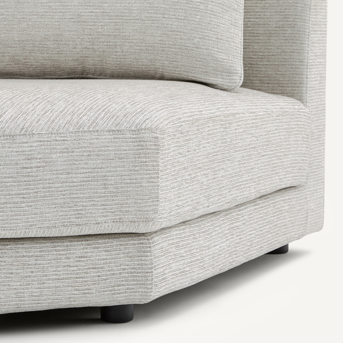 Modulares Ecksofa aus recycelter Baumwolle, TIBERIO hellgrau, AM.PM