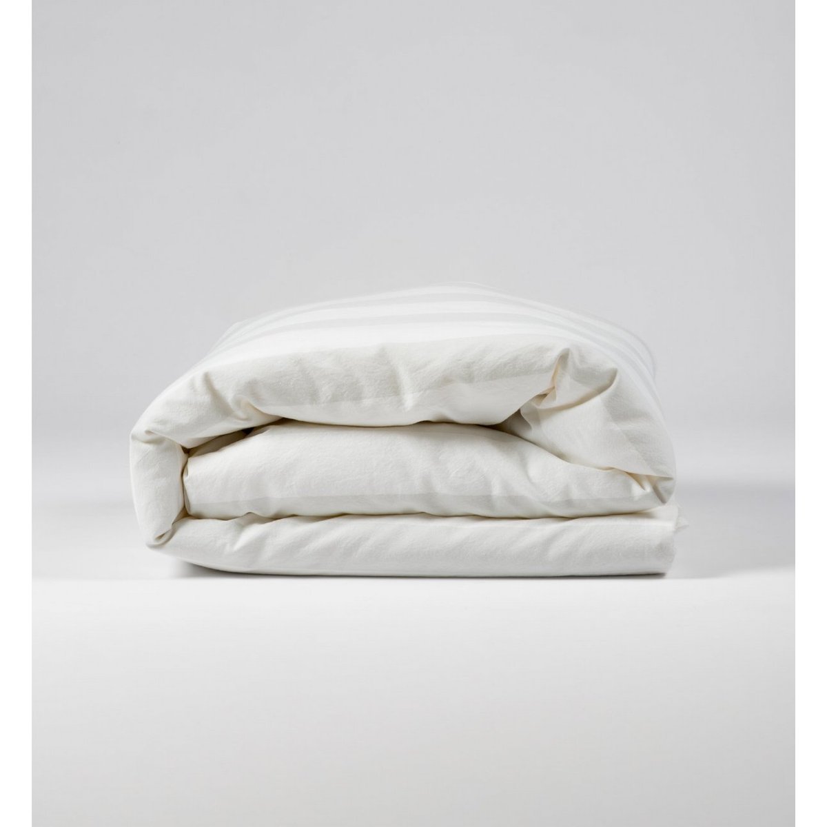 Housse de couette bébé Percale de Coton Bio MAXI-RAYURE maxi rayure gris clair, KADOLIS