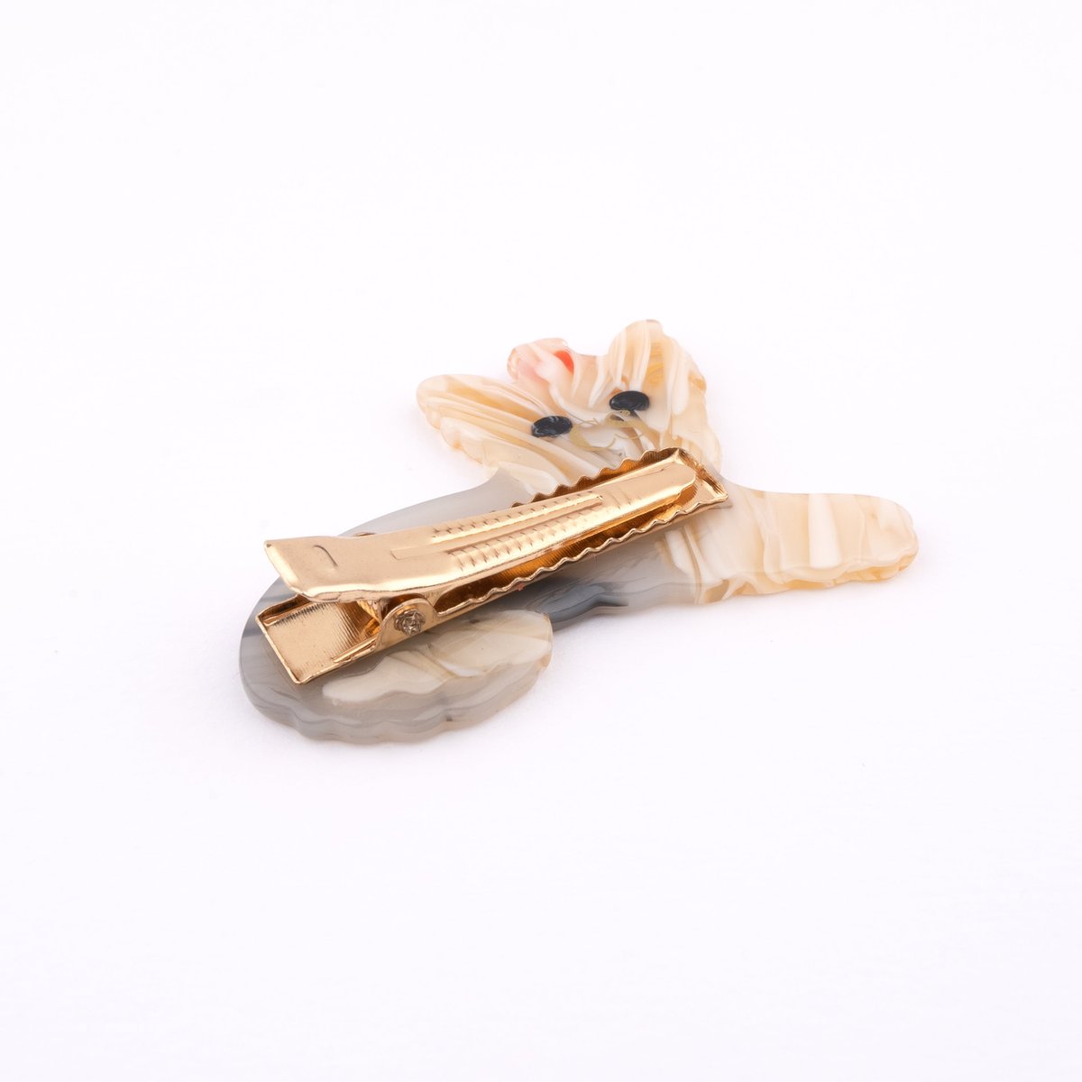 Barrette YORKSHIRE beige et gris, COUCOU SUZETTE
