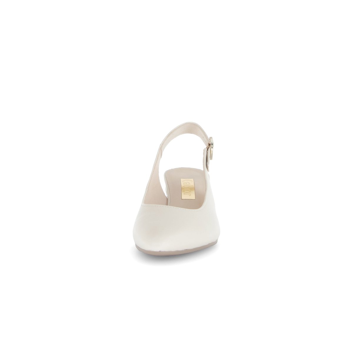 Sling bride arrière en cuir à talon décroché beige, GABOR