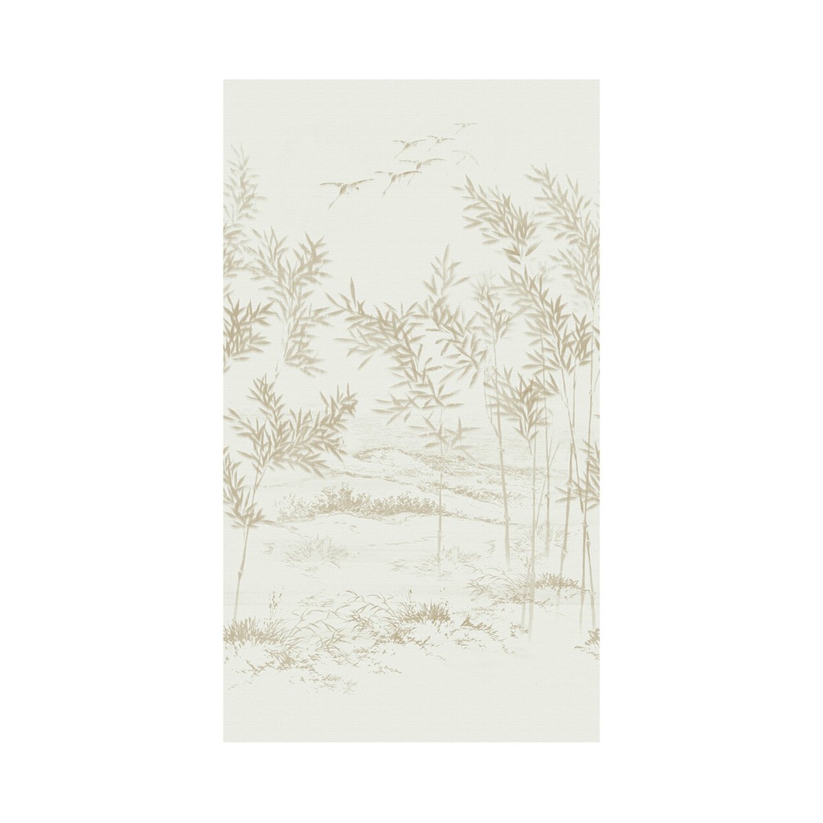 Papier peint panoramique Oceane raccordable à l'infini beige poudré, ART FOR THE HOME