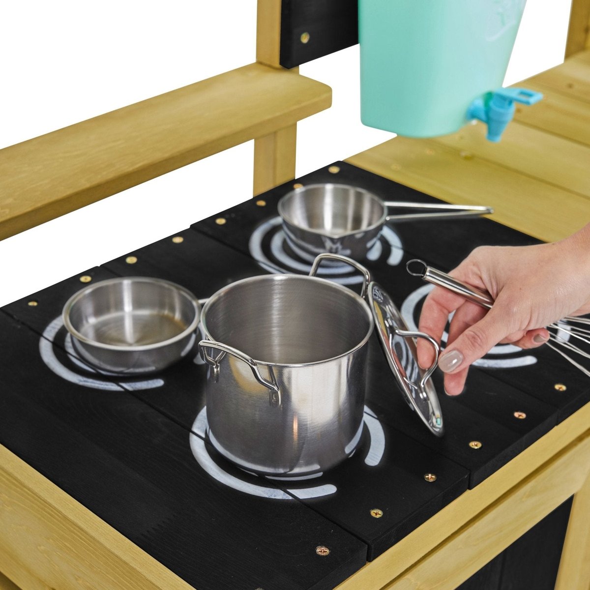 Cuisine d'extérieur pour enfant DELUXE marron - bleu - noir, TP TOYS