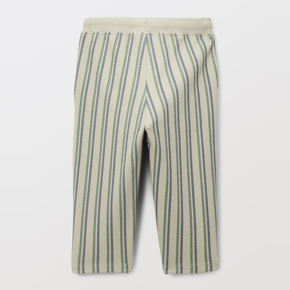 Pantalon en maille rayé en coton BIO GOTS laurier, BOUT'CHOU