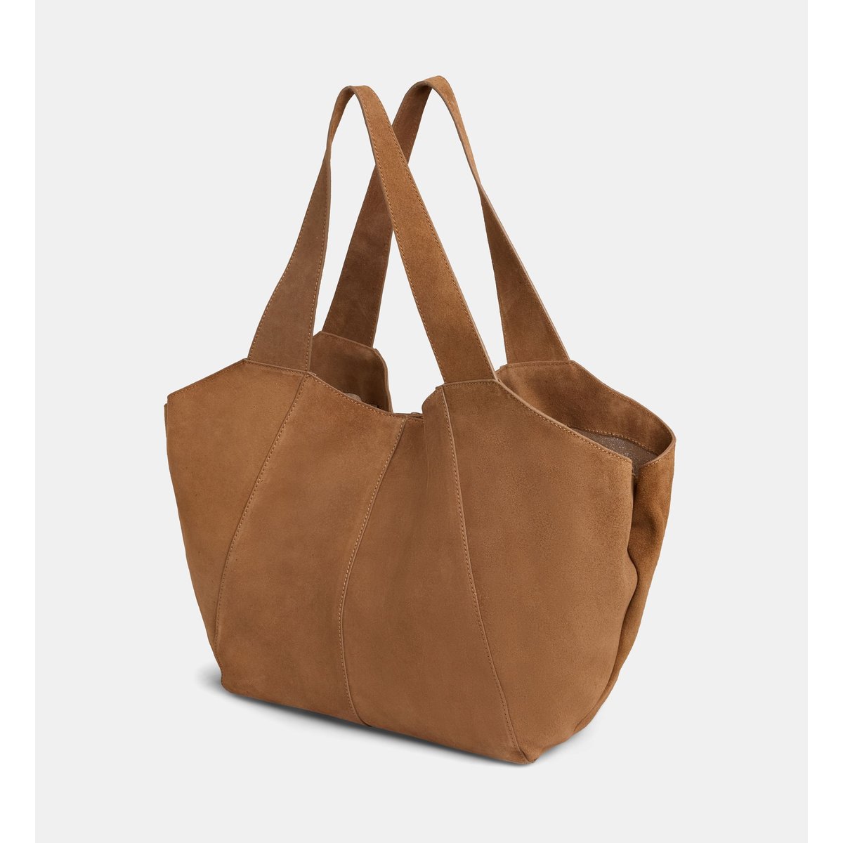 Sac cabas carole en suède camel doré, GALERIES LAFAYETTE