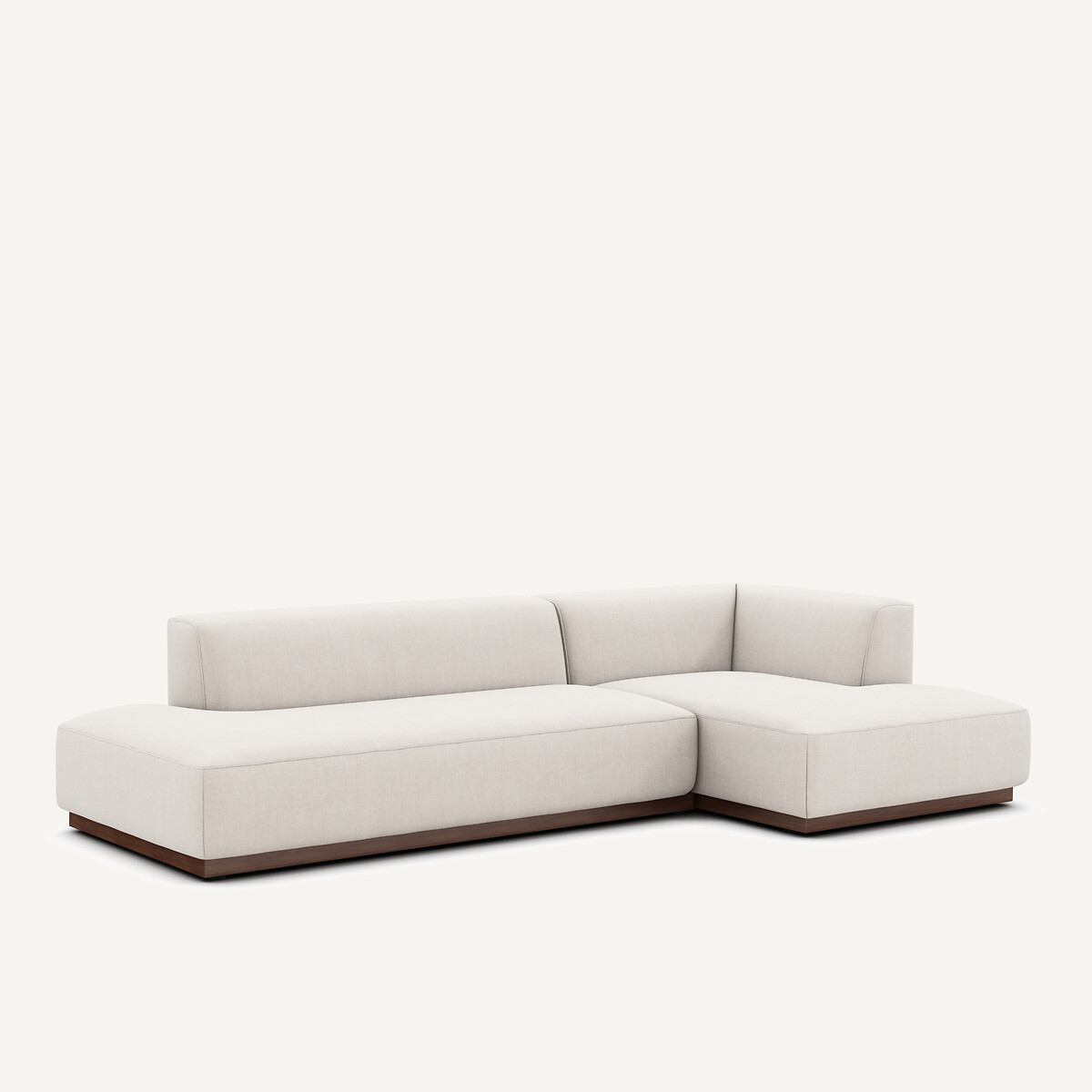 Canapé d'angle droit XL, en coton et lin, JACOPO beige, AM.PM