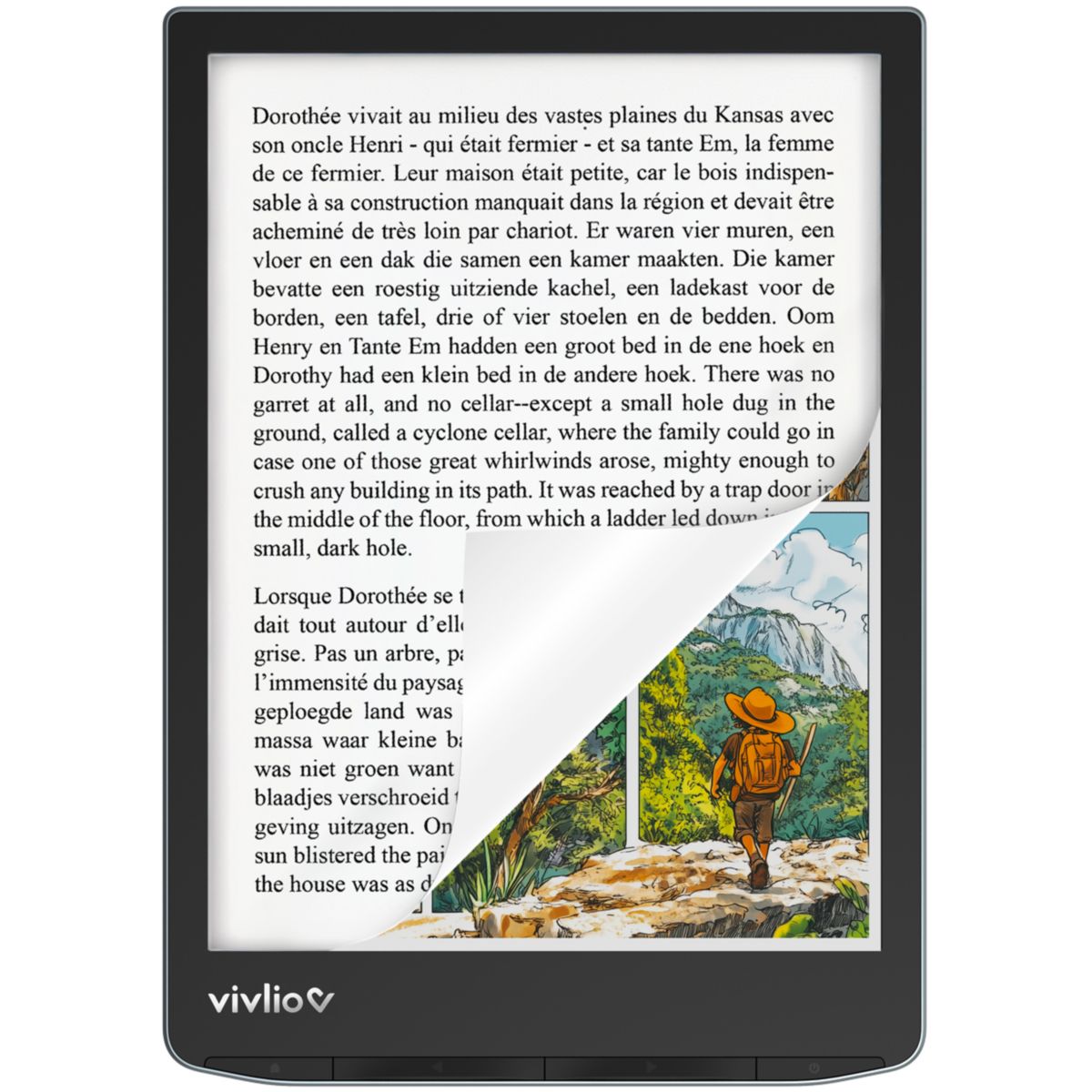 Liseuse eBook INKPAD COLOR 3 Bleu acier couleur unique, VIVLIO