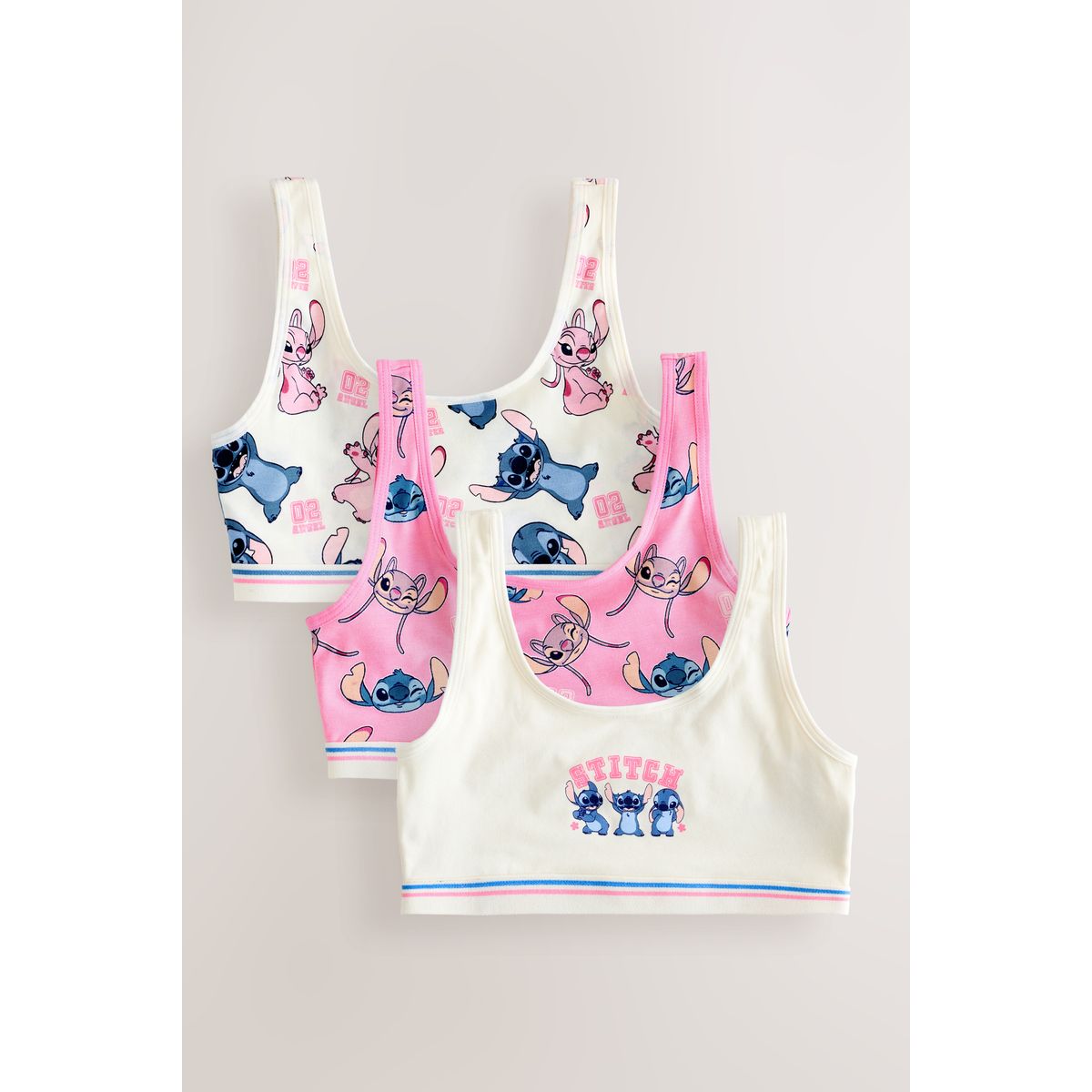 Haut court lilo et stitch disney, lot de 3 bleu, NEXT