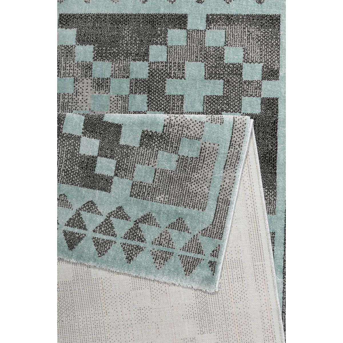 Tapis salon velours ras à motif ,  PLEASURE 2.0 turquoise, WECON HOME