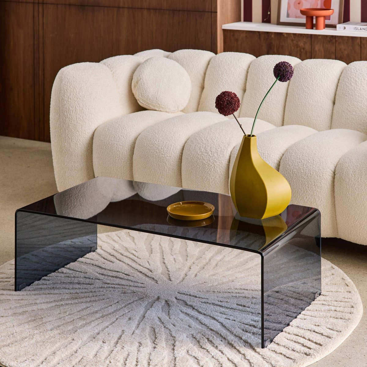 Table basse rectangulaire verre trempé GLINTZ transparent, SWEEEK