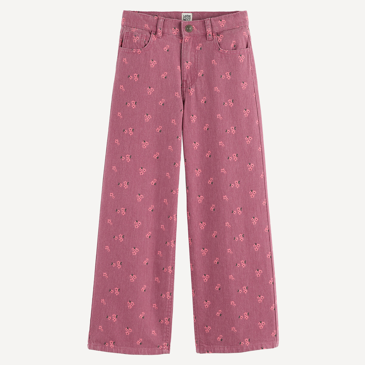 Pantalon large, imprimé floral imprimé rose, LA REDOUTE COLLECTIONS
