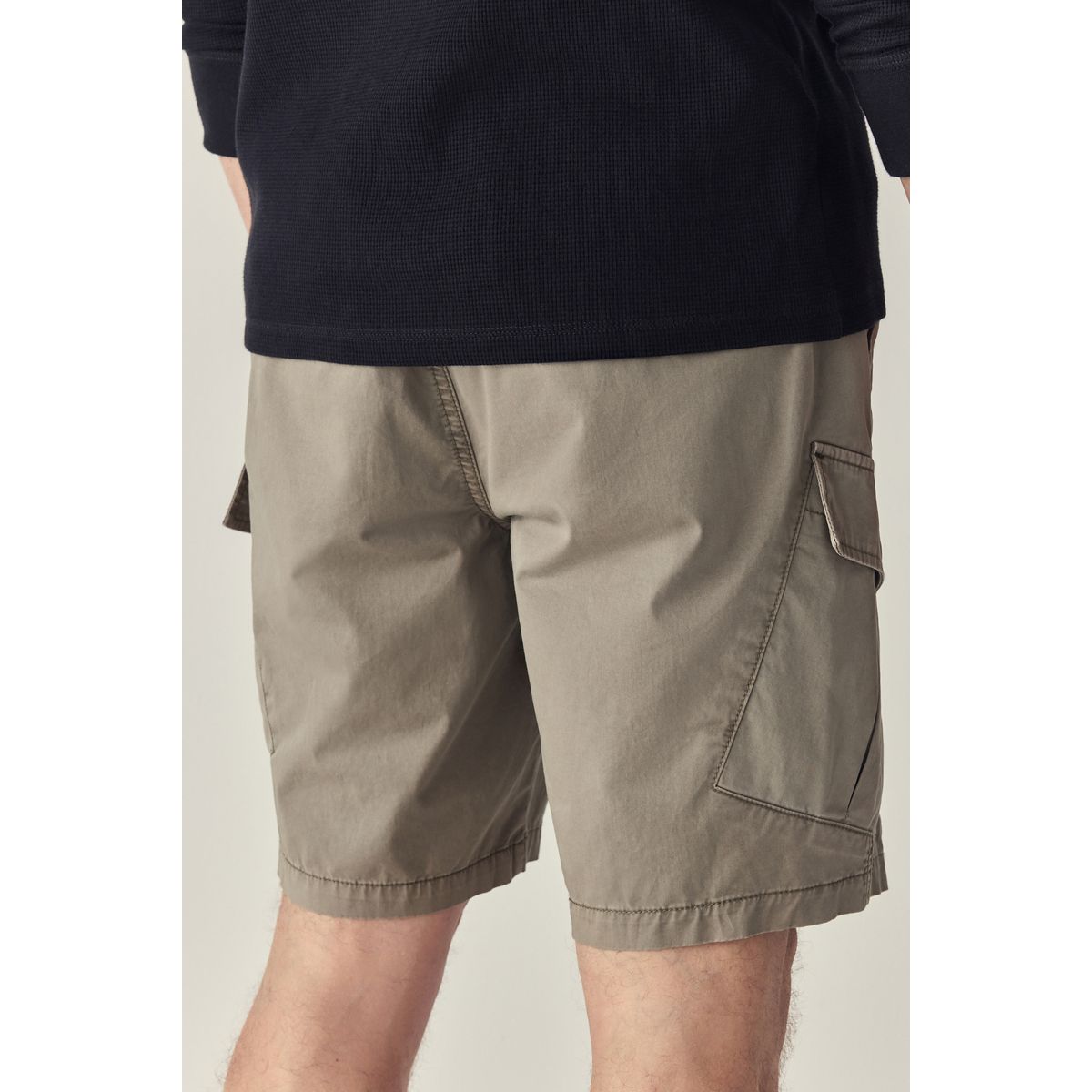 Short cargo à taille élastique vert sauge, NEXT
