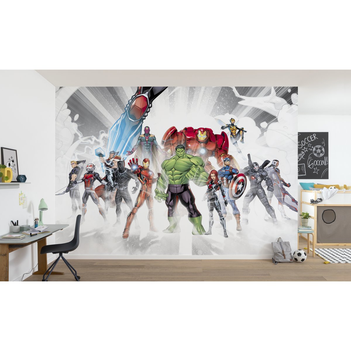 Papier peint Komar - Avengers Unite - 368 x 254 cm multicolore, HEXOA