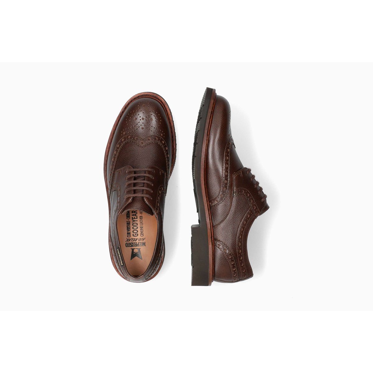 Derbies en cuir MAX marron foncé 11, MEPHISTO
