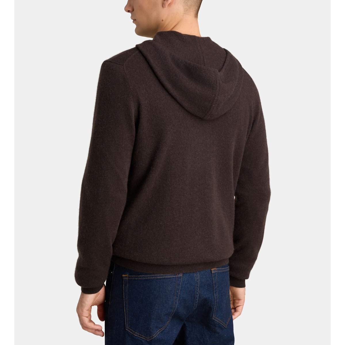 Gilet nachcap zippé capuche cachemire marron foncé, GALERIES LAFAYETTE