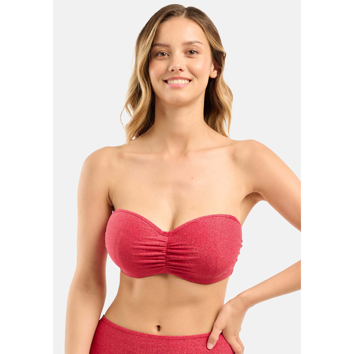 Reflet Bandeau Bikini Top pink, SANS COMPLEXE
