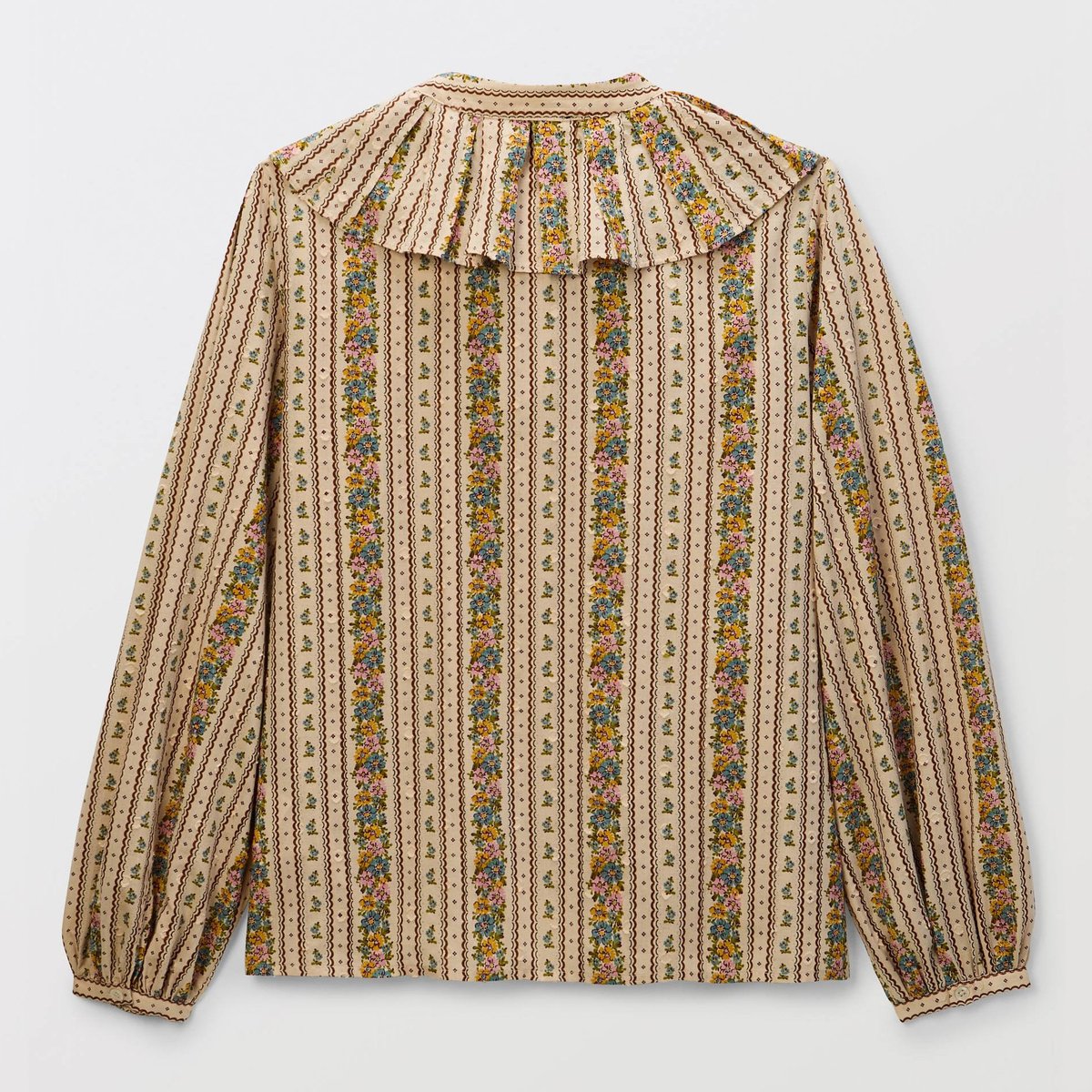 Blouse manches longues imprimée en coton BIO GOTS pleurote, MONOPRIX