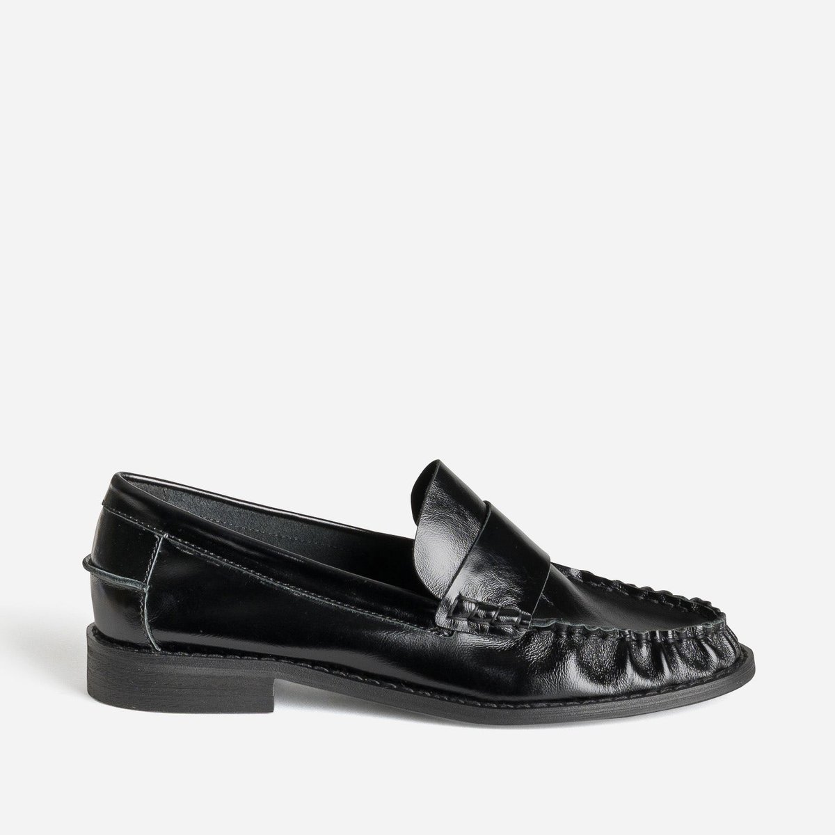 Mocassin en cuir GISELDA noir, ERAM
