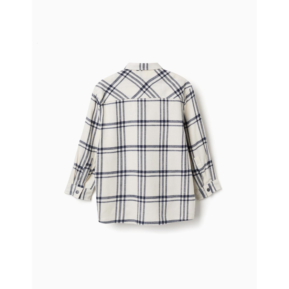 Chemise en flanelle à manches longues à carreaux blanc, ZIPPY