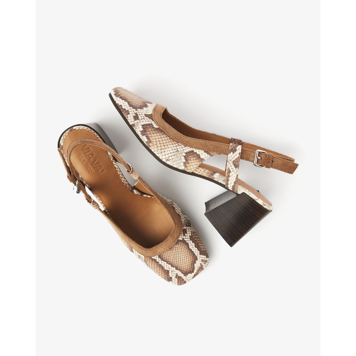 Escarpins LAINE MICHELLE snake print,cognac, VIA VAI