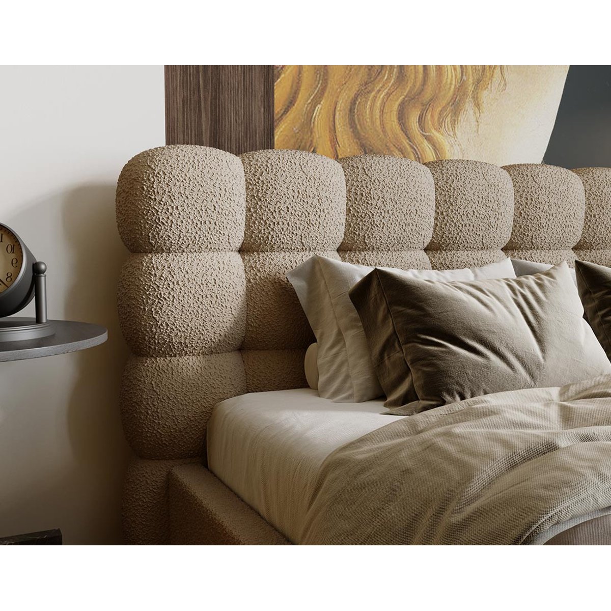 Lit coffre - LOTUS taupe, BEST MOBILIER
