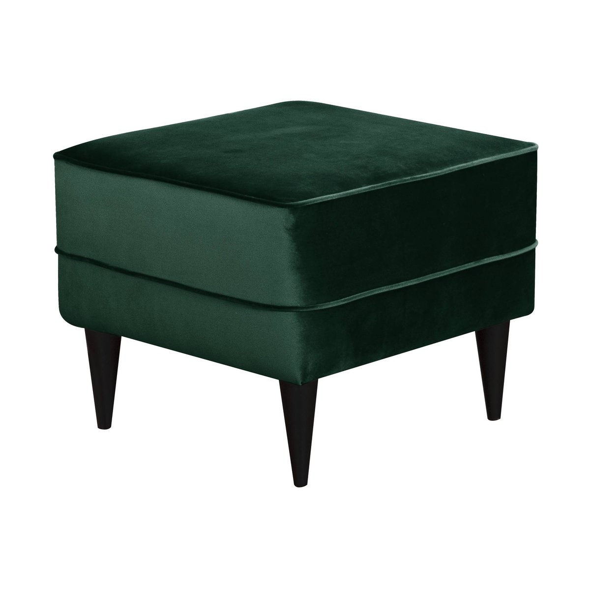 Repose-pieds velours - OSCAR vert emeraude, CAMIF