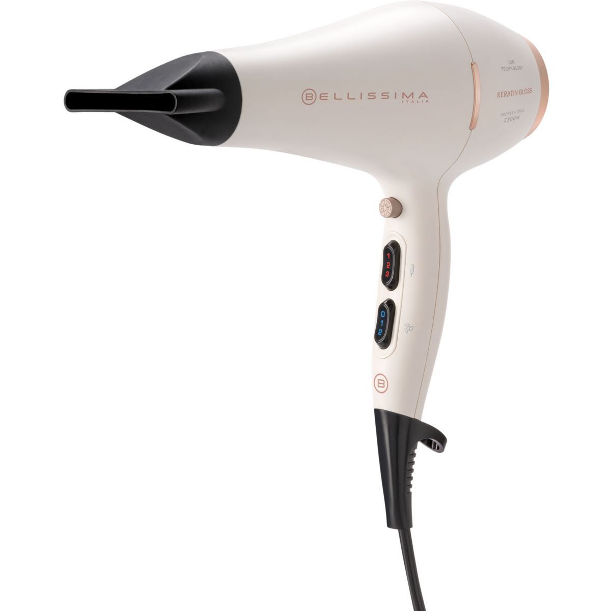 Sèche cheveux professionnel Keratin Gloss couleur unique, BELLISSIMA