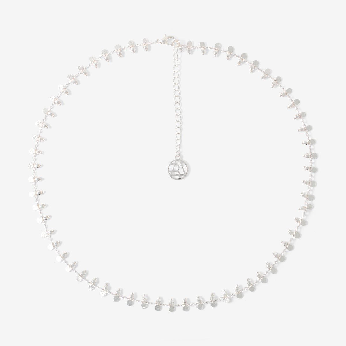 Collier à pampilles et perles facettées argentées argenté, BALABOOSTE