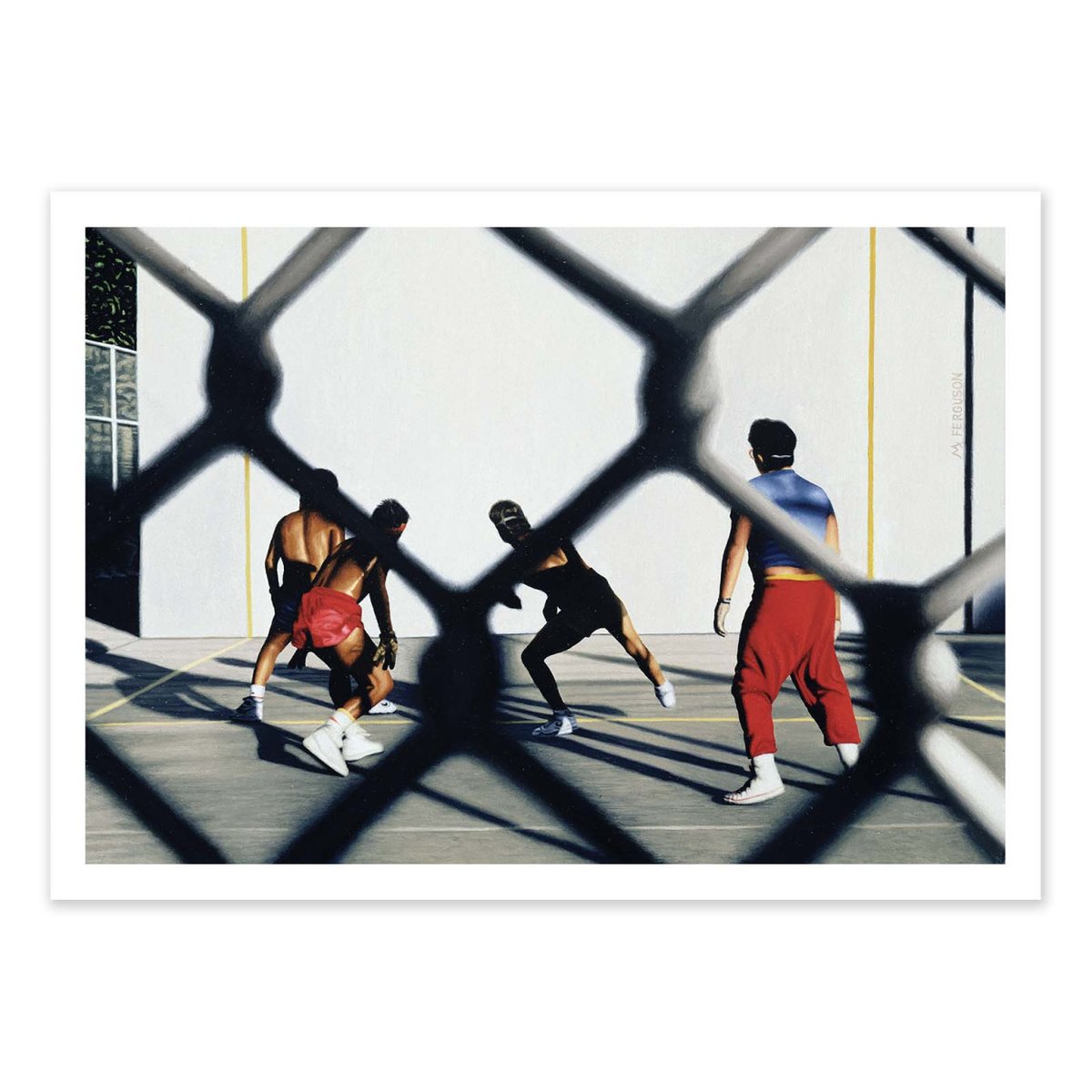 Affiche d'art - Handball Players, 2002 - Max Ferguson couleur unique, WALL EDITIONS