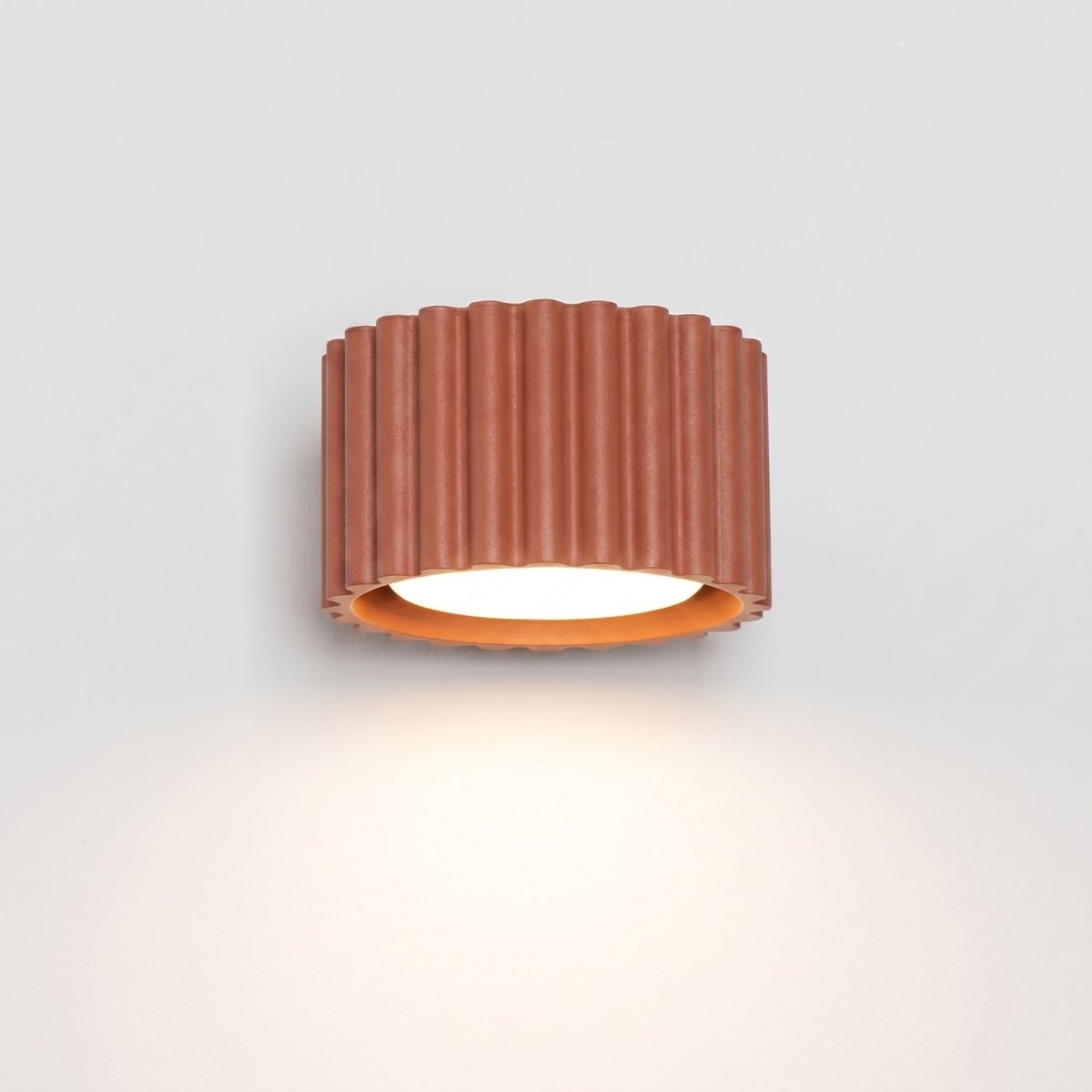 Applique murale Aluminium Ocre Rouge Gx53 1 AURA ocre rouge, EDEN