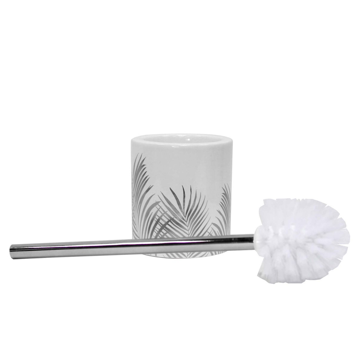 Brosse de toilette Orbella blanc et argent argent, EDEN