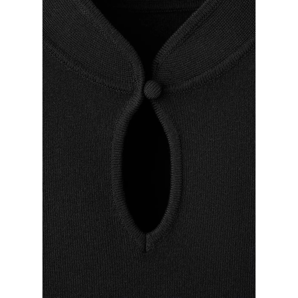 Pull col cheminée à découpe noir, MANGO