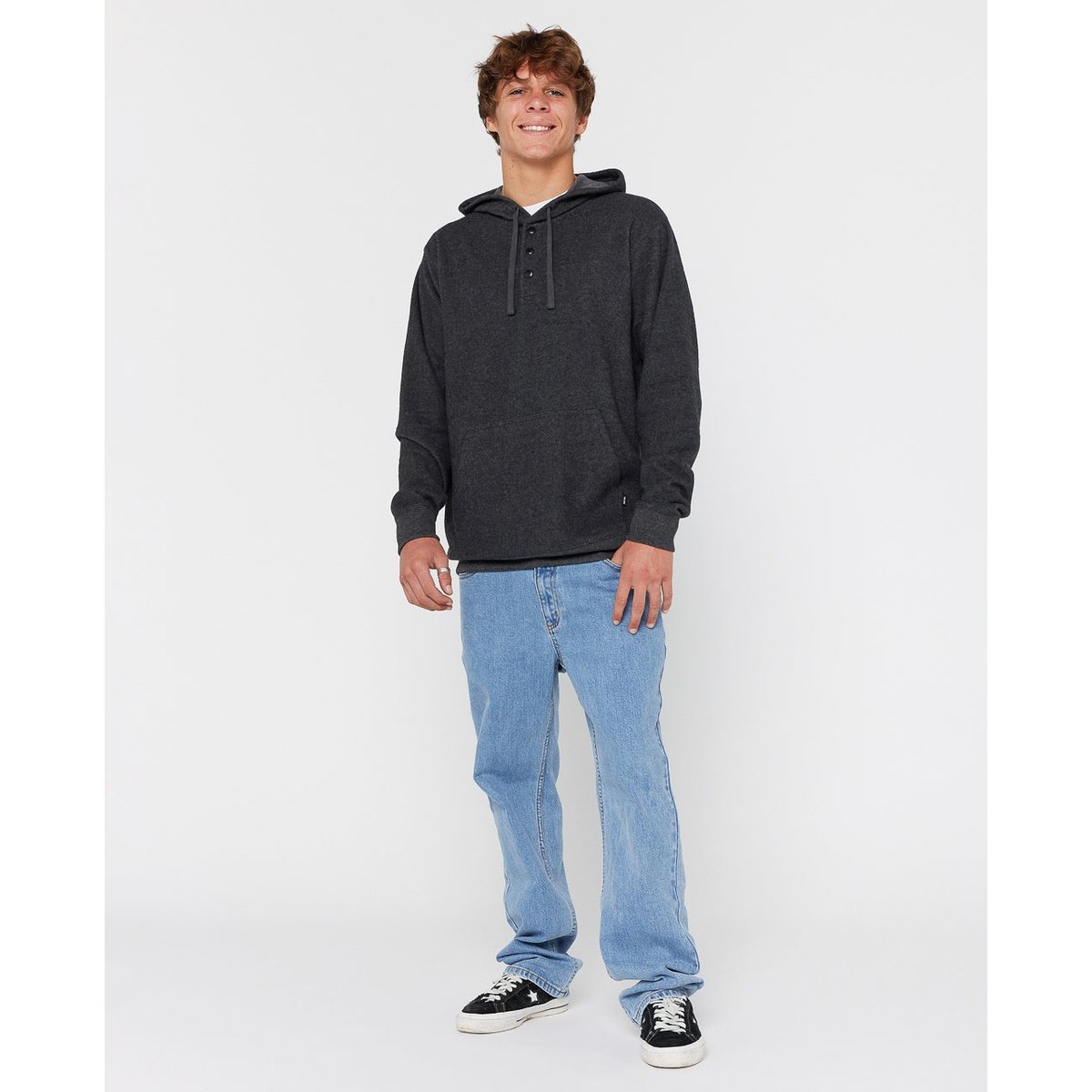 Sweat à capuche GRID noir marbré, RIP CURL