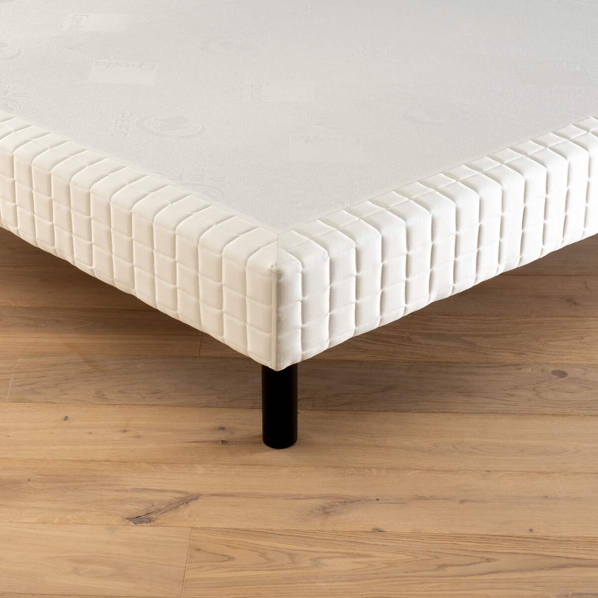 Ensemble matelas ressorts le Suprême + sommier ecru, EPEDA